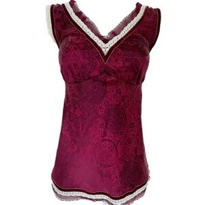 Vintage The Limited‎ Silk Sleeveless Paisley & Lace Top - Women’s Size M